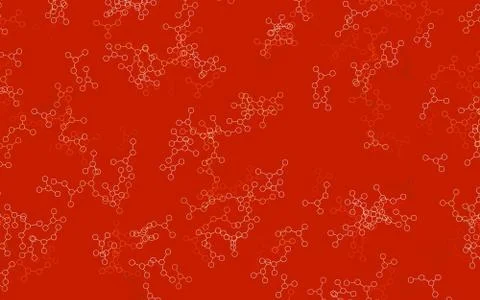 Light Red, Yellow vector backdrop with artificial intelligence data. Illustrazione stock