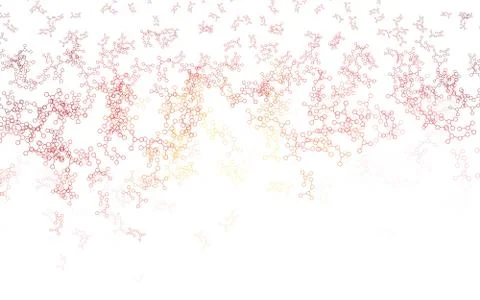 Light Red, Yellow vector backdrop with artificial intelligence data. 스톡 일러스트
