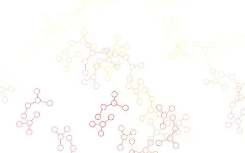 Light Red, Yellow vector backdrop with artificial intelligence data. Stock Illustration