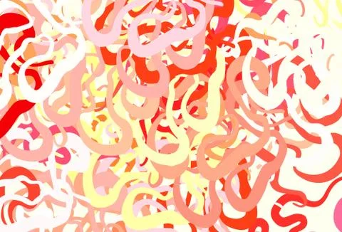 Light Red, Yellow vector backdrop with memphis shapes. Stock Illustration