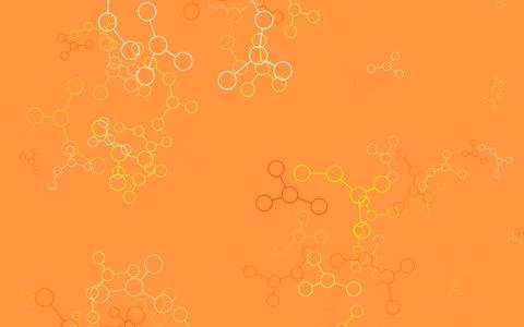 Light Red, Yellow vector backdrop with artificial intelligence data. 스톡 일러스트