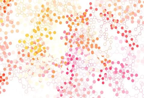 Light Red, Yellow vector backdrop with artificial intelligence data. Stock Illustration