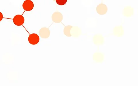 Light Red, Yellow vector background with forms of artificial intelligence. Stock Illustration