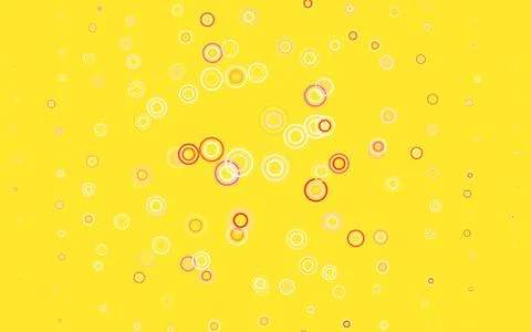 Light Red, Yellow vector background with bubbles. Stock Illustration