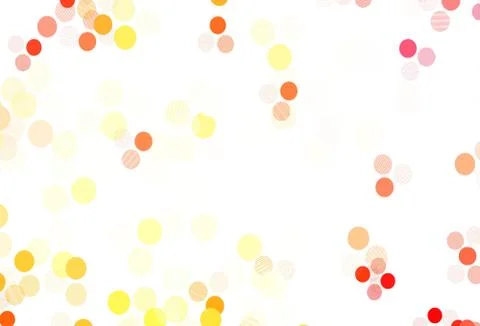 Light Red, Yellow vector background with bubbles. Illustrazione stock