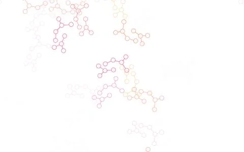 Light Red, Yellow vector background with forms of artificial intelligence. Stock Illustration