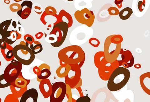 Light Red, Yellow vector background with bubbles. Stock Illustration