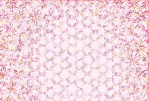 Light red, yellow vector background with bubbles. Stock Illustration