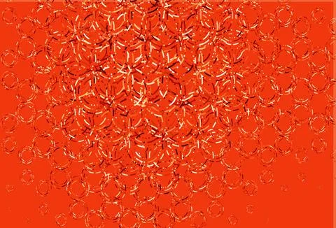 Light red, yellow vector background with bubbles. Illustrazione stock