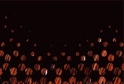 Light red, yellow vector background with bubbles. 스톡 일러스트