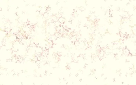 Light Red, Yellow vector background with forms of artificial intelligence. Illustrazione stock