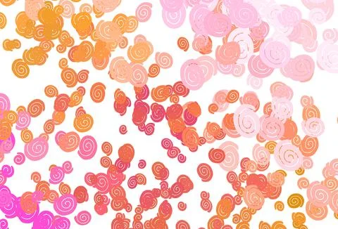 Light Red, Yellow vector background with bubble shapes. Stock Illustration