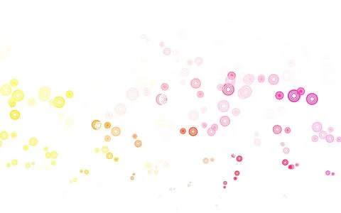 Light Red, Yellow vector background with bubbles. Stockillustratie