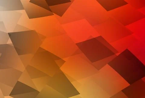 Light Red, Yellow vector background in polygonal style. Stock-Illustration