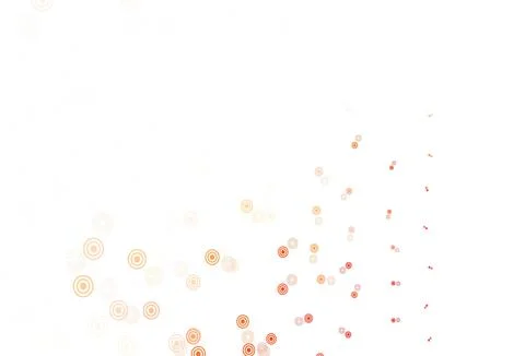 Light Red, Yellow vector background with bubbles. 스톡 일러스트