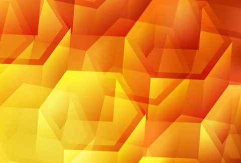 Light Red, Yellow vector background with hexagons. 스톡 일러스트