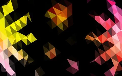 Light Red, Yellow vector blurry triangle pattern. Stock Illustration