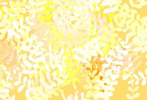 Light Red, Yellow vector doodle pattern with leaves. Illustrazione stock