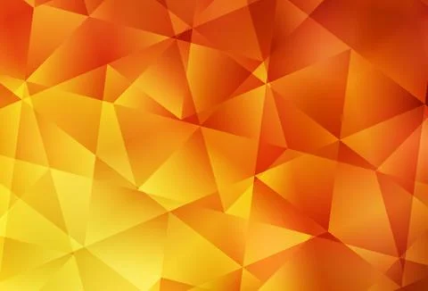 Light Red, Yellow vector gradient triangles pattern. Illustrazione stock