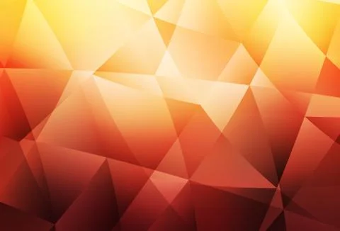 Light Red, Yellow vector gradient triangles pattern. Stock Illustration