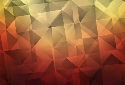 Light Red, Yellow vector gradient triangles pattern. Stock Illustration