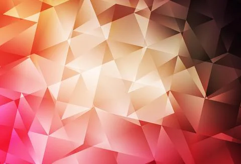 Light Red, Yellow vector gradient triangles pattern. 스톡 일러스트