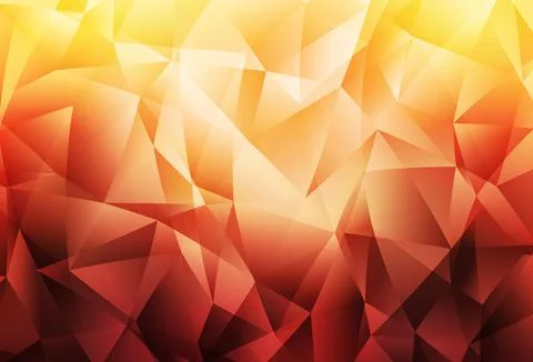 Light Red, Yellow vector gradient triangles pattern. Stock Illustration