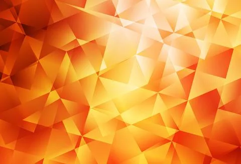 Light Red, Yellow vector gradient triangles pattern. Illustrazione stock