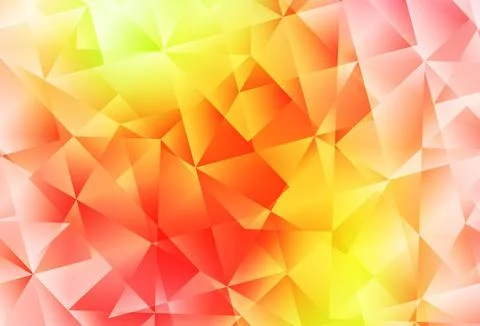 Light Red, Yellow vector gradient triangles pattern. Stock Illustration