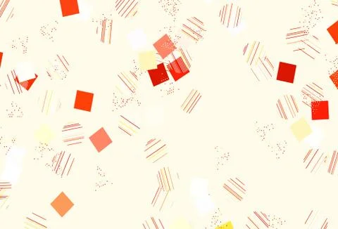 Light Red, Yellow vector layout with circles, lines, rectangles. Stock Illustration
