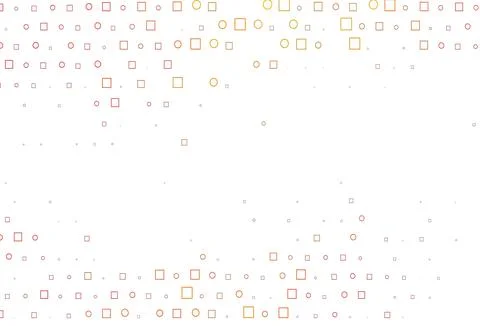 Light Red, Yellow vector layout with circle spots, cubes. Stock Illustration