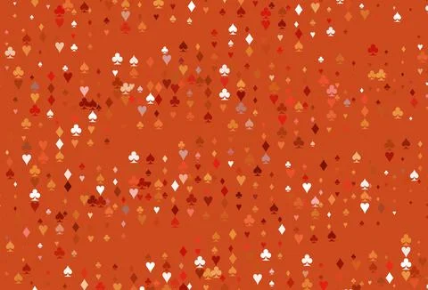 Light Red, Yellow vector layout with elements of cards. Stock Illustration