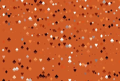 Light Red, Yellow vector layout with elements of cards. Stock Illustration