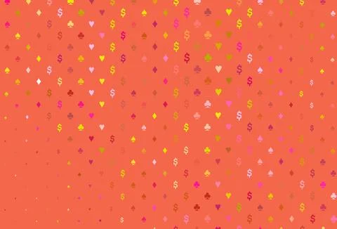 Light red, yellow vector layout with elements of cards. 스톡 일러스트