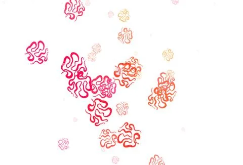 Light Red, Yellow vector pattern with random forms. Illustrazione stock