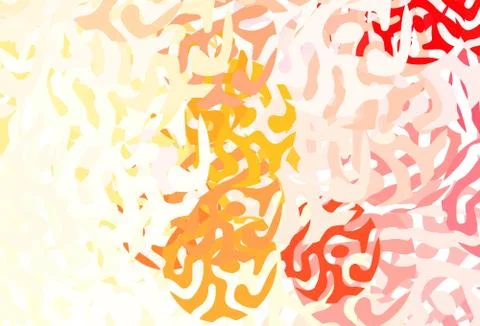 Light Red, Yellow vector pattern with random forms. 스톡 일러스트