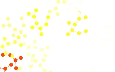 Light Red, Yellow vector pattern with artificial intelligence network. Stock Illustration