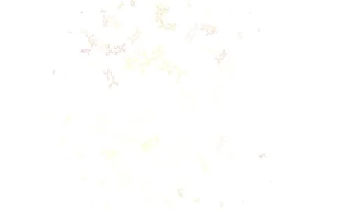 Light Red, Yellow vector pattern with artificial intelligence network. Stock Illustration