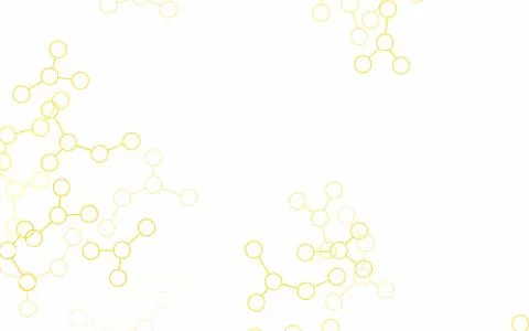 Light Red, Yellow vector pattern with artificial intelligence network. Stockillustratie
