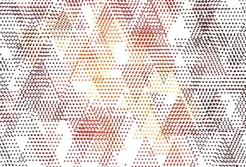 Light Red, Yellow vector pattern with polygonal style with circles. Stock Illustration