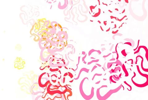 Light Red, Yellow vector pattern with random forms. Stock Illustration