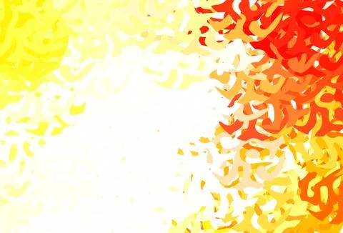 Light Red, Yellow vector pattern with random forms. 库存插图