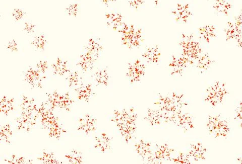 Light Red, Yellow vector pattern with christmas snowflakes, stars. Stock Illustration