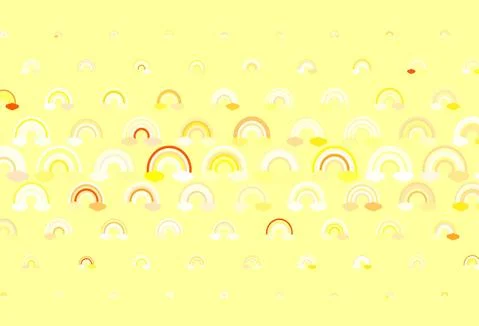 Light Red, Yellow vector pattern with rainbow elements. Illustrazione stock