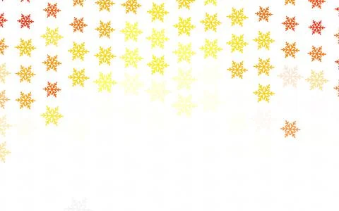 Light Red, Yellow vector pattern with christmas snowflakes, stars. 库存插图