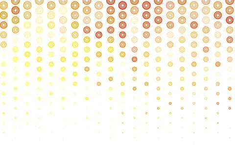 Light Red, Yellow vector pattern with spheres. Stock Illustration