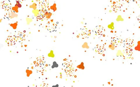 Light Red, Yellow vector pattern with random forms. イラスト素材