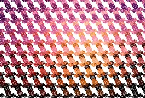 Light Red, Yellow vector pattern with bubble shapes. Stockillustratie