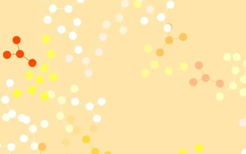 Light Red, Yellow vector pattern with artificial intelligence network. 스톡 일러스트