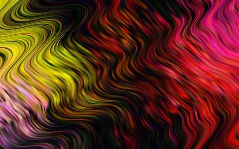 Light Red, Yellow vector pattern with liquid shapes. 스톡 일러스트